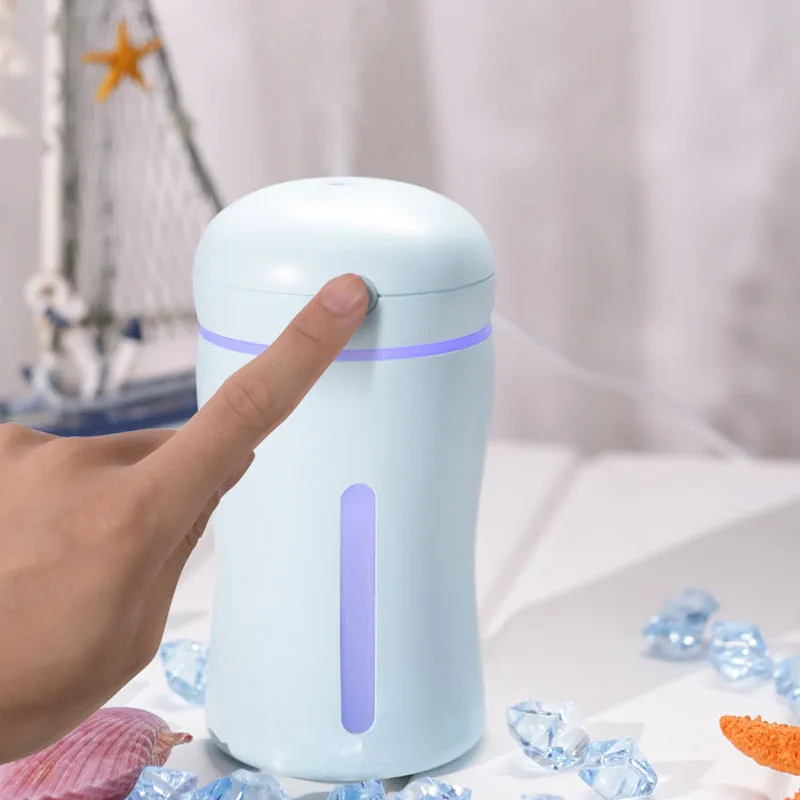 Car air freshener Heart Humidifier 3 in 1 Ultrasonic Air Purifier USB Fan Portable With LED Light Office Home Mist Maker