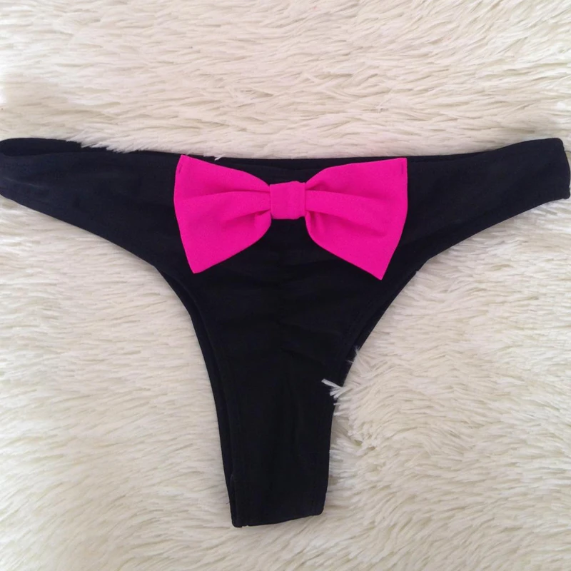 Wholesale Swimsuit 2016 Sexy Thong Bikini Bottoms Lovely Bowknot bikini
