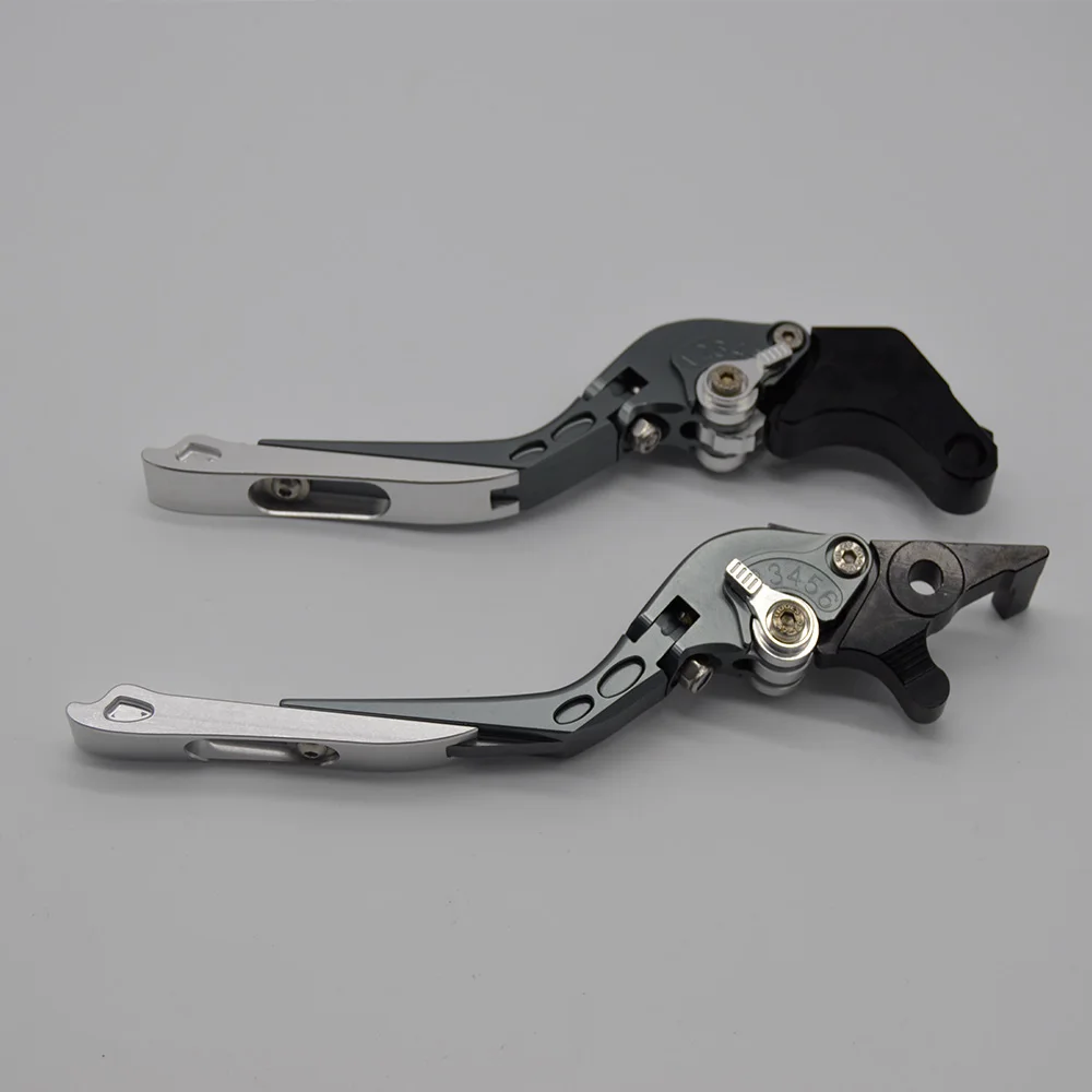 Gray-Silver Новые CNC складные и удлиняющие тормозные рычаги сцепления для KTM Super Adventure 1290 - Цвет: Gray-Silver