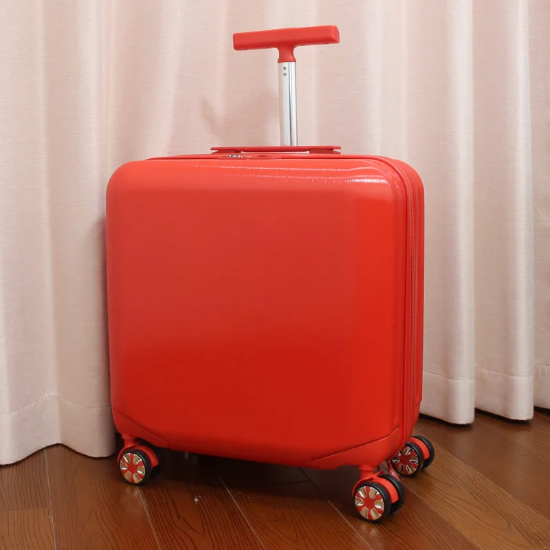 18''20 inch travel suitcase Cabin luggage spinner wheels Rolling luggage carry on Trolley luggage for kid girls travel bag - Цвет: red