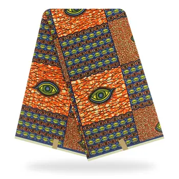 

High Quality 100% Cotton 2019 African Cotton Wax African Print Wax Hot Sale Design For Women Dress Y90715-8