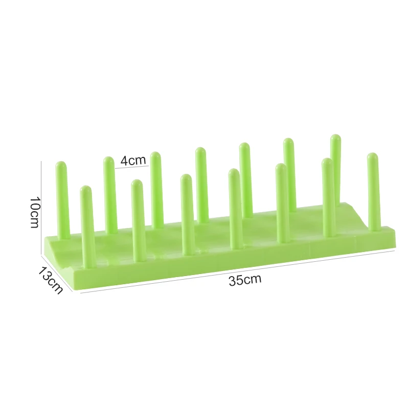 BNBS пластиковые кухонные стеллажи для хранения посуды, миски/крышки/чашки, Многофункциональные кухонные принадлежности, держатель для хранения слива, белая полка - Цвет: Зеленый
