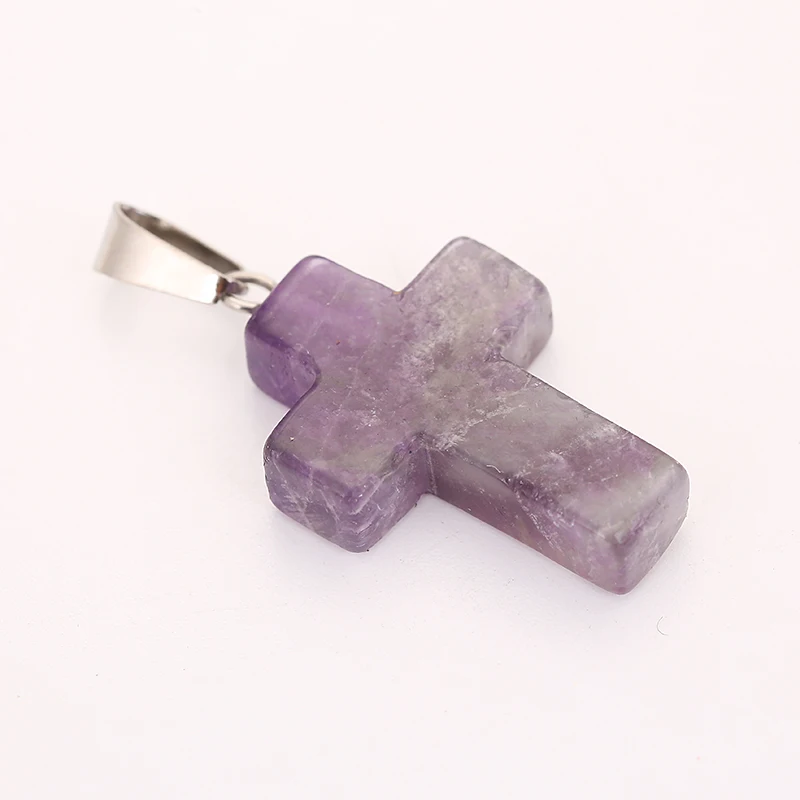 

KANGKANG high quality Natural stone Cross Style Pendant For DIY Jewelry Making Necklaces&Pendants Fashion Jewelry