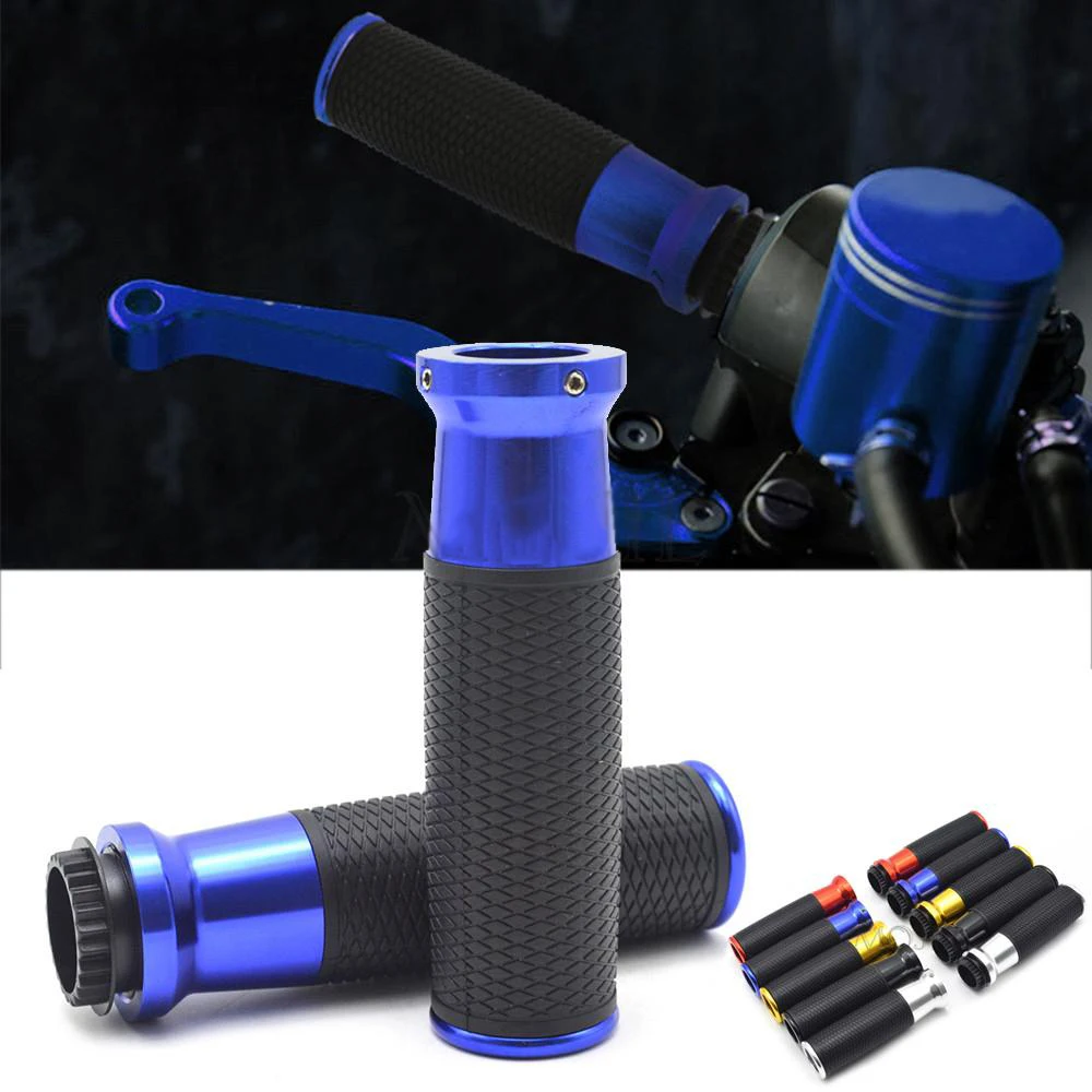 7/8"22mm Universal Motorcycle Handle Grip Handlebar Hand Grips Rubber CNC FOR BMW F650CS SCARVER F650CS/dakar BUELL 1125CR/R