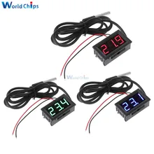 DC 12V 0.56 "הדיגיטלי LED מדחום רכב טמפרטורת חיישן צג לוח מד מזג אוויר גלאי צג-50- 110 מעלות(China)