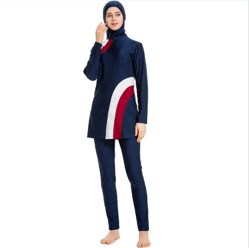 Женский купальник тройка Maillot De Bain сшитые купальники в стиле хиджаба