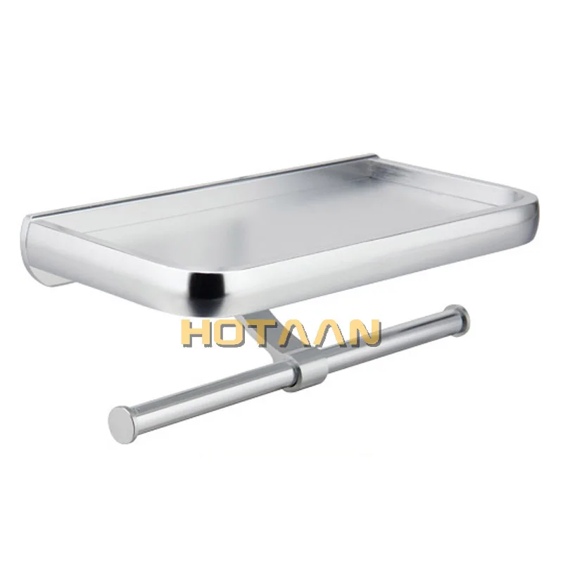 Online Oxidation Finish Festen Aluminium wc papier halter bad zubehör multifunktions wc papier halter mobile halter YT 1592