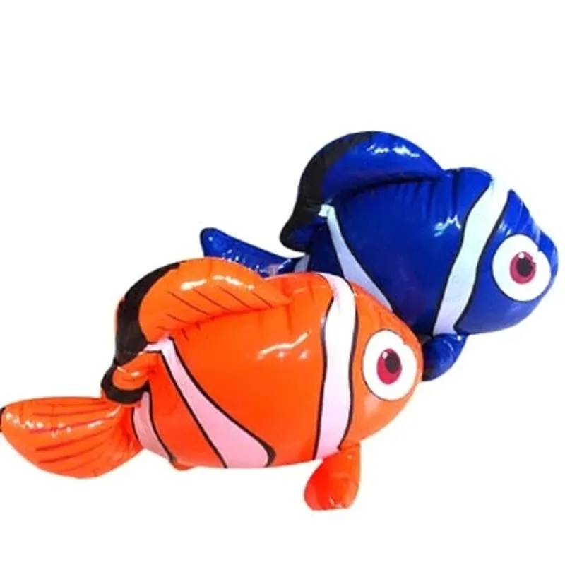 INFLATABLE CLOWN FISH SEA FANCY DRESS TOY INFLATE ORANGE NEMO 45CM NOVELTY GIFT 