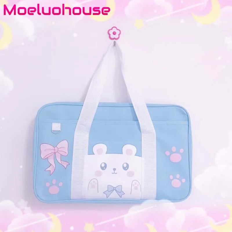 

Moeluohouse Women Girl JK Uniform Cosplay Handbag Shoulder Bag Messenger Tote High School Students Bookbag Animal Japanese Style