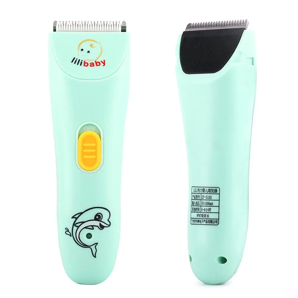 طفل الشعر المقص منخفض الضوضاء للماء الشعر الحلاقة مجموعة رعاية الطفل 3 مشط نوع USB تهمة