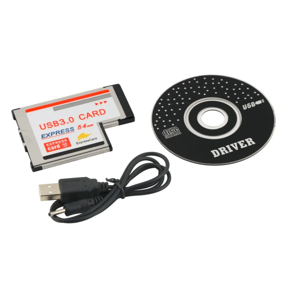 Express Card to USB 3.0 54mm Adapter Converter PCMCIA 2 Ports Card Adapter Transfer rate up to 5Gbps 1.5/12/480Mbps