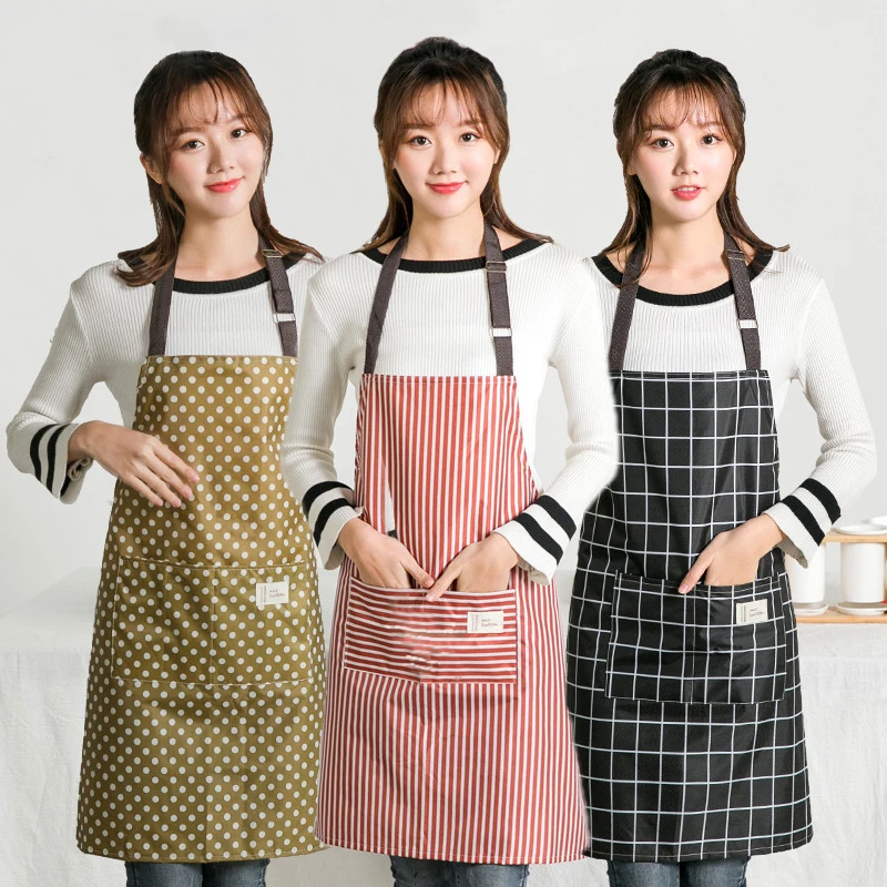 

Fashion Waterproof Lady Oil-proof Adjustable High-grade For Cooking 2019 New Women Apron Baking Men 1PC Restaurant