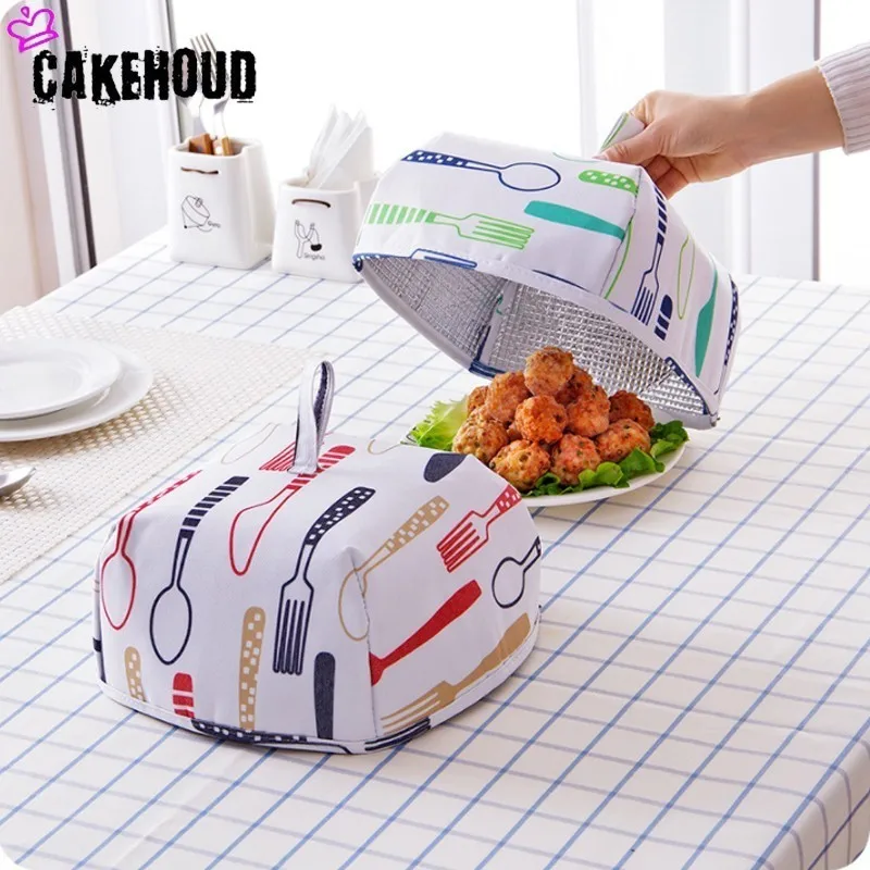 

CAKEHOUD Foldable Food Cover Umbrella Screen Protects Your Food And Fruits From Flies And Insects Reusable Aluminum Foil Cover