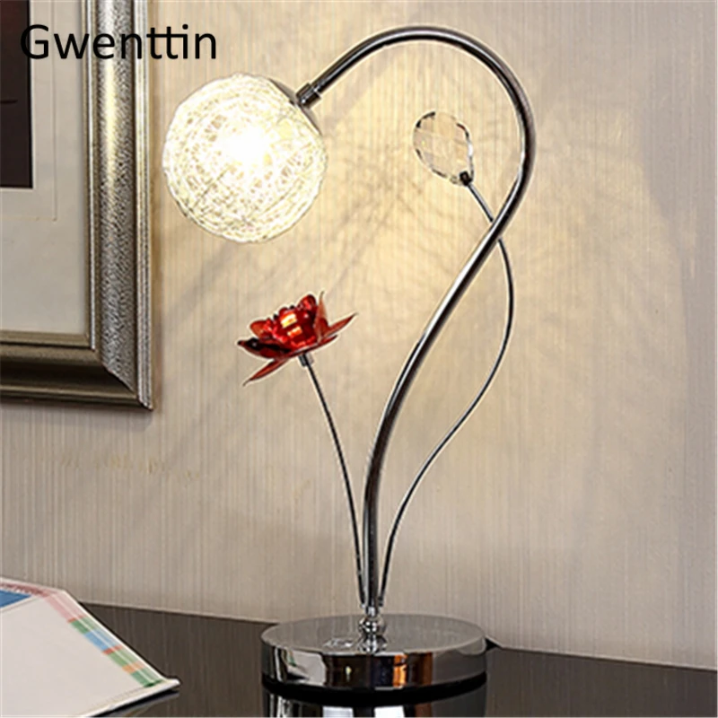 Романтическая настольная лампа шар для спальни, гостиной, прикроватная лампа, современная светодиодная настольная лампа, светильники, скандинавский промышленный декор, светильник