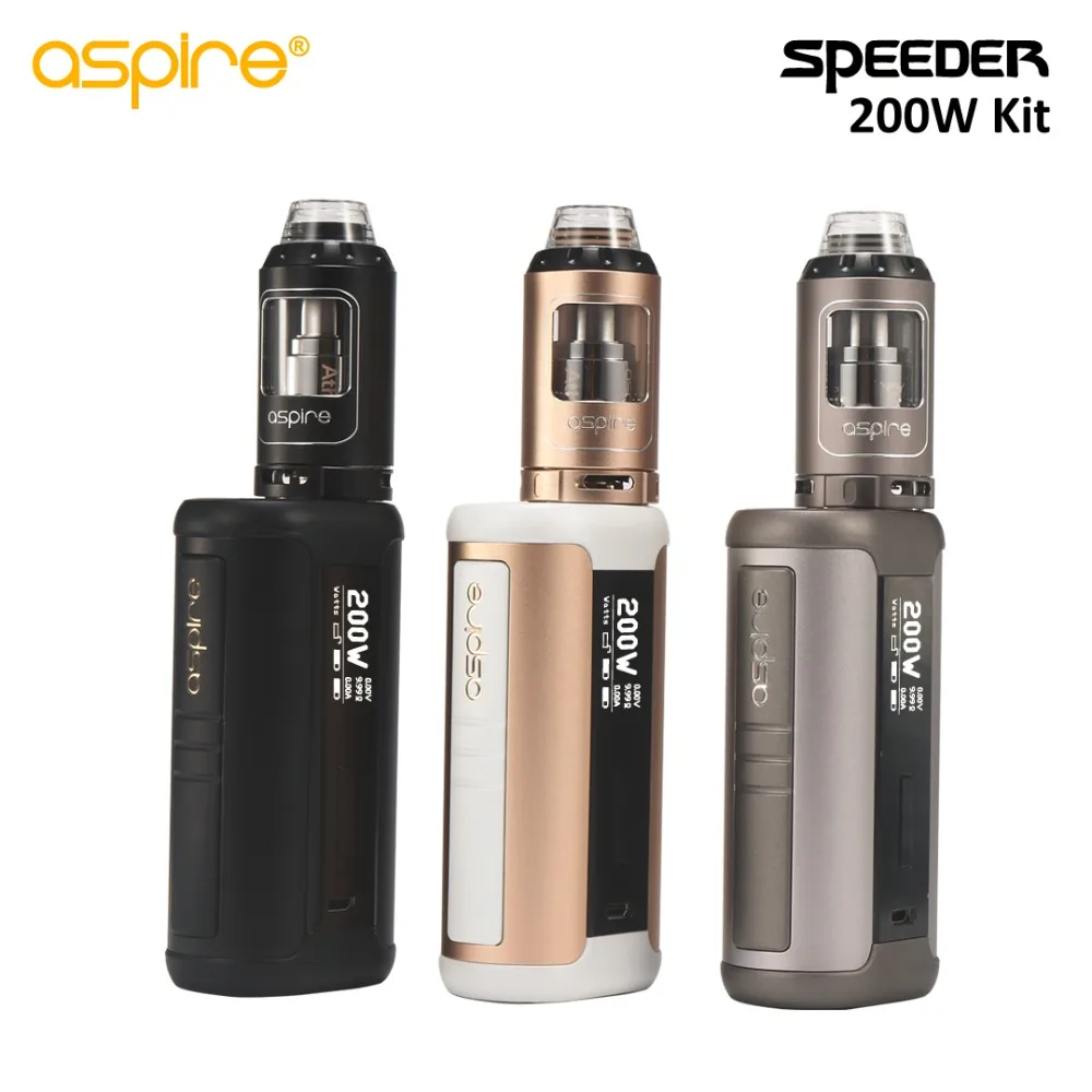 

Electronic Cigarette Aspire Speeder 200W Vape Kit 4ML Vaporizer with 18650 Box Mod High Power E Cig Device