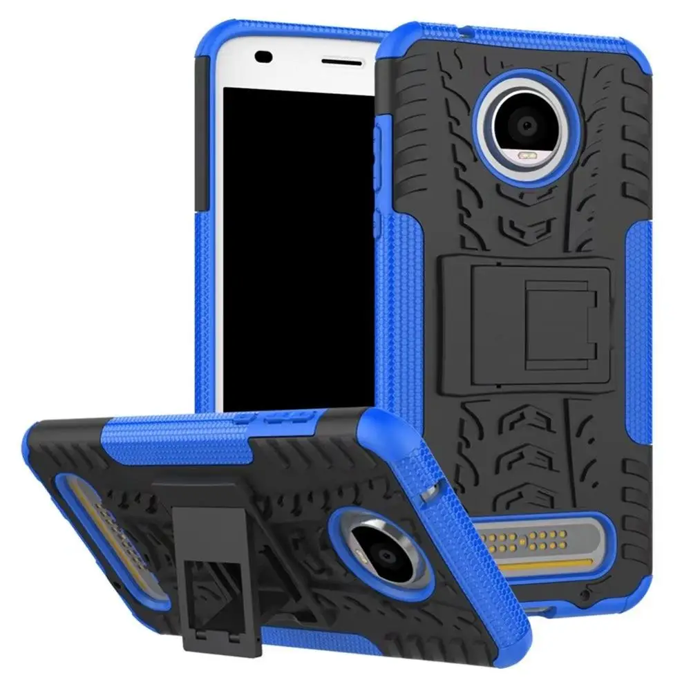 Case For Motorola Moto G6 G5 G5S G4 E4 E5 C X4 M Z2 Z3 Plus Play Shockproof Armor Silicone Phone Case Cover Capa Shell - Color: blue