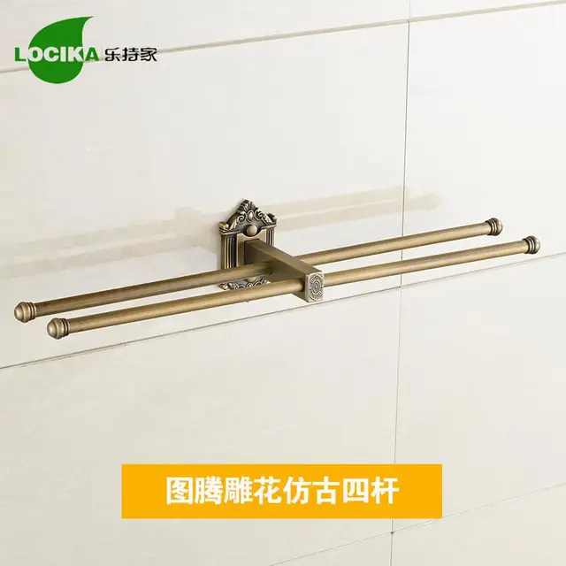 Accesorios de baño de bronce Vintage europeo cepillado de latón sólido