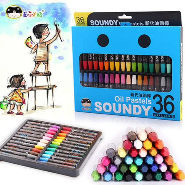 36colors set oil pastel crayons and markers set painting brush for