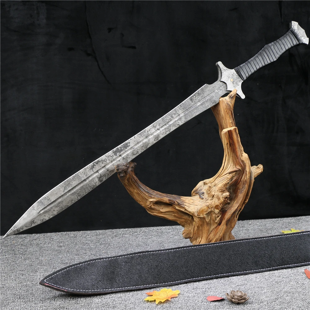 Ручная работа, китайский настоящий меч ходячих мертвецов, весеннее лезвие 60 hrc, Полная копия танга, отважный Европейский меч