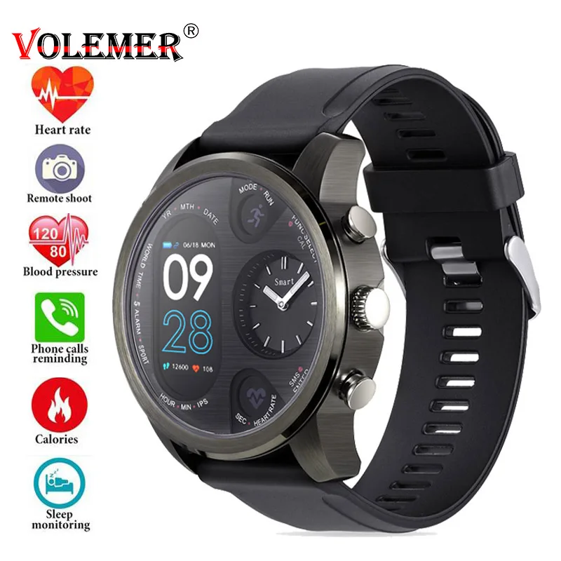 

Volemer Sport Fitness Tracker Smart watch T3 5ATM Waterproof Blood Pressure oxygen Heart Rate monitor Smartwatch Dual time zone