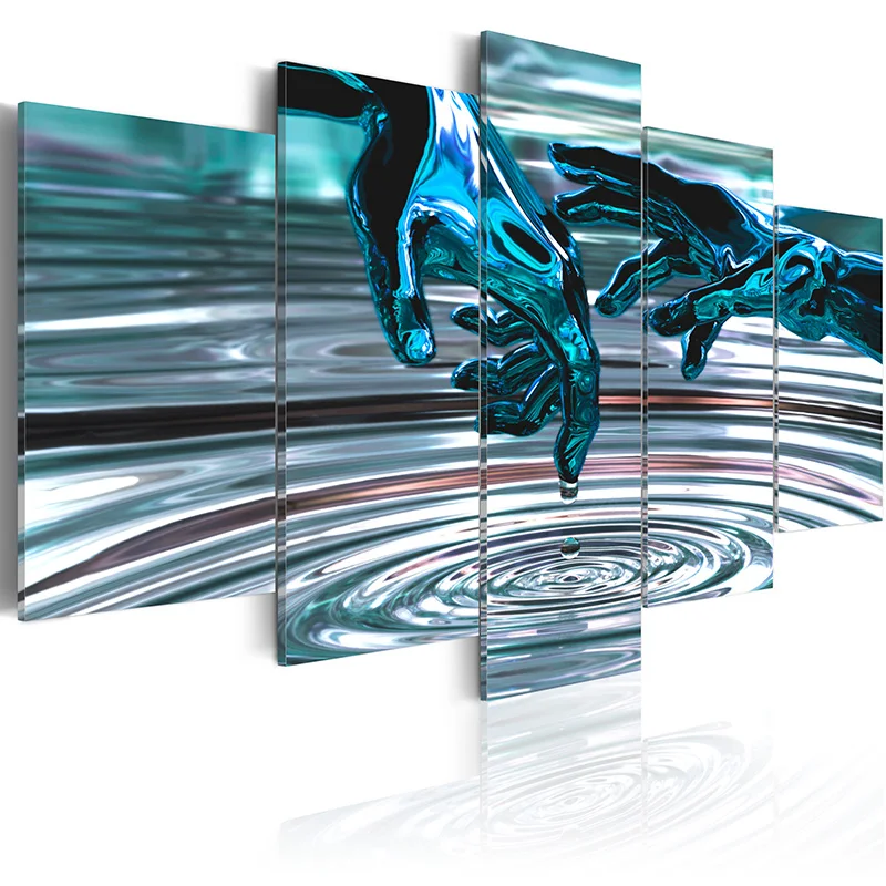 

5 pieces/set Abstract hand Picture Print Painting On Canvas Wall Art Home Decor Living Room Canvas Art PJMT-B (28)
