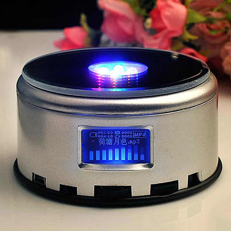 Online LED Bunte Leucht MP4 Musik Bluetooch Basis Licht Drehender Kristallanzeigen unterstand Halter