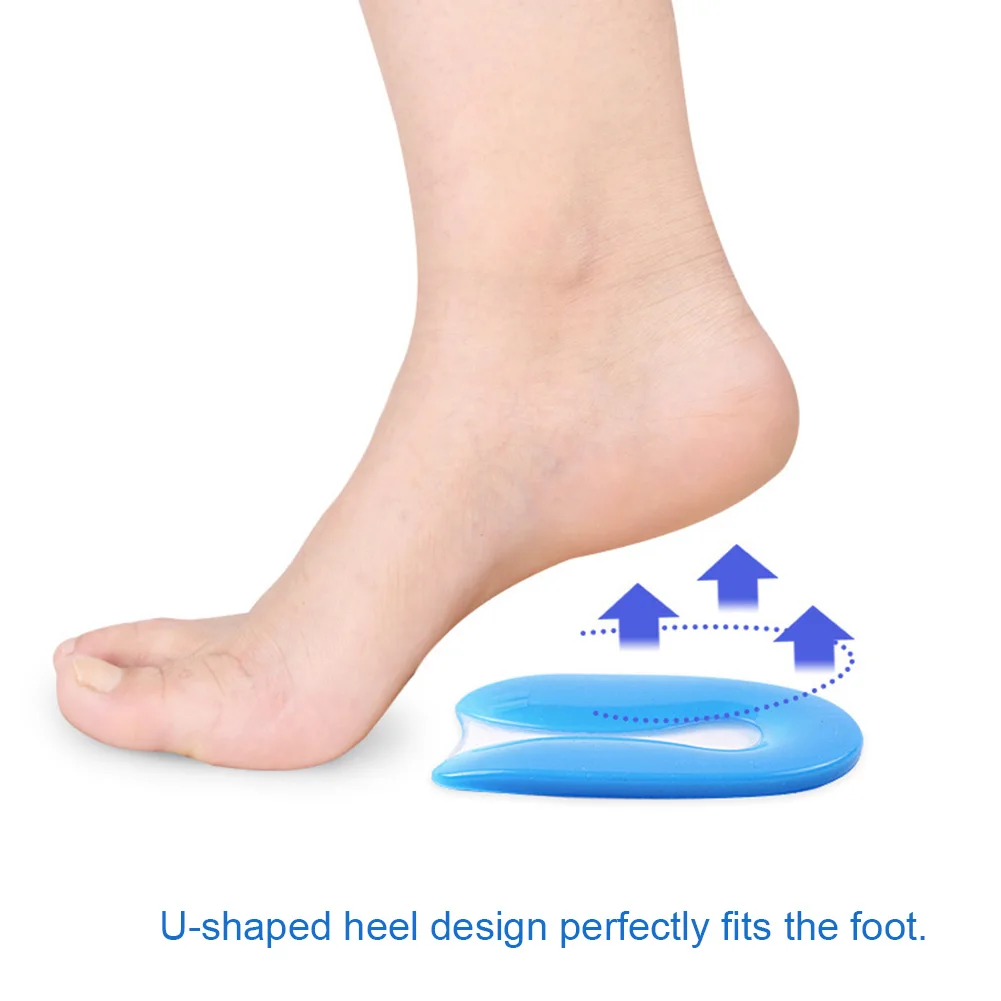Shoes Insole Silicone U Shaped Heel Cushion Foot Care Insert Plantar