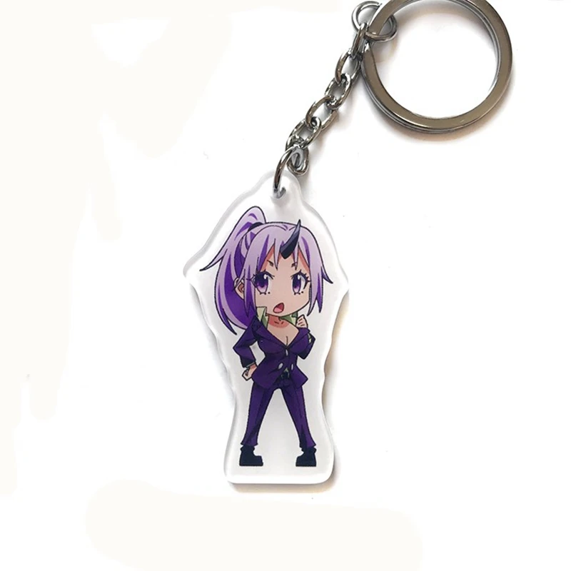 Anime Rimuru Tempest Benimaru Shuna Shion Souei Hakurou Ranga Acrylic Model Keychain Pendant Key Chains Christmas gift (7)