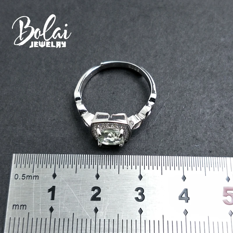 Bolaijewelry, простой стиль, новое уникальное кольцо на руку, натуральный зеленый аметист, драгоценный камень, ювелирные изделия для женщин, одежда для дня рождения и вечеринки, лучший подарок