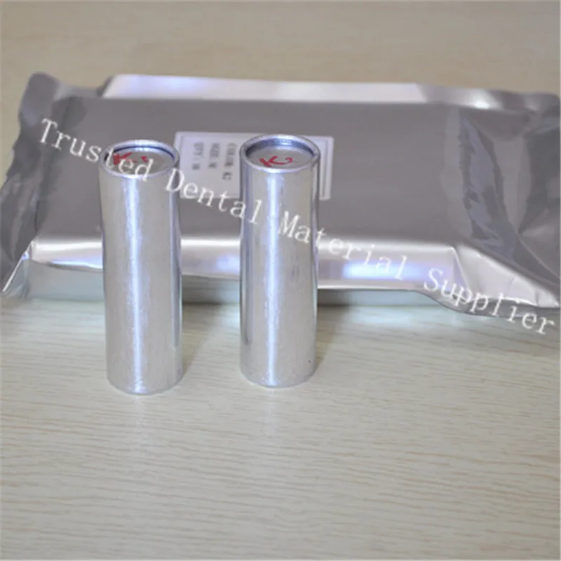 

100 Pieces OD25.5*85MM Large Dental Lab Material Resin Cartridge Aluminum Tube Filled with Valplast Acrylic Flexible Resin K1 K2