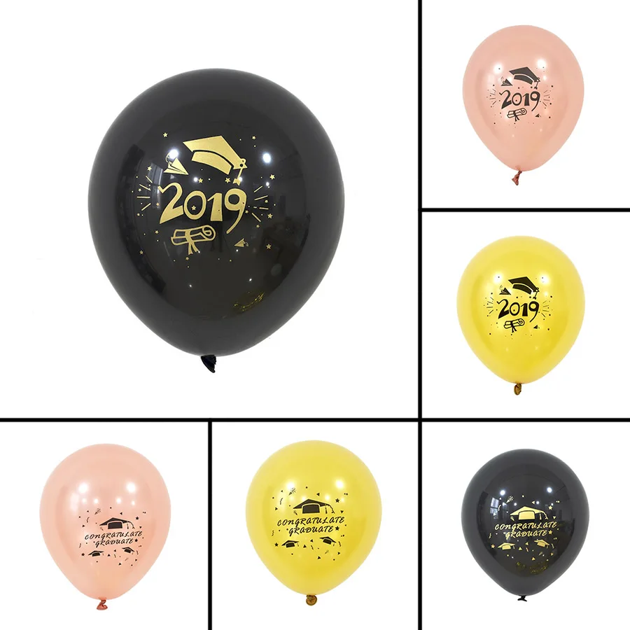 

2019 New Graduation Party Decoration Latex Balloon 10pcs CONGRATULATE GRADUATE 10inch Graduting Party Balloons