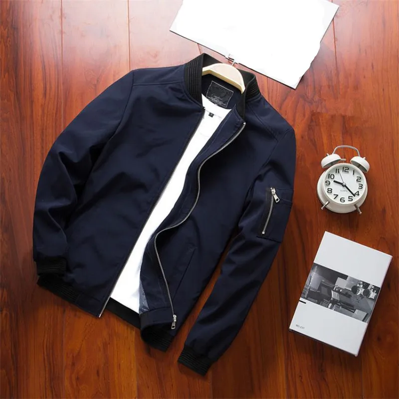 New Spring Black Bomber Jacket Men Streetwear Hip Hop Slim Jacket coat Plus Size 6XL New Spring Black Bomber Jacket Men Streetwear Hip Hop Slim Jacket coat Plus Size 6XL