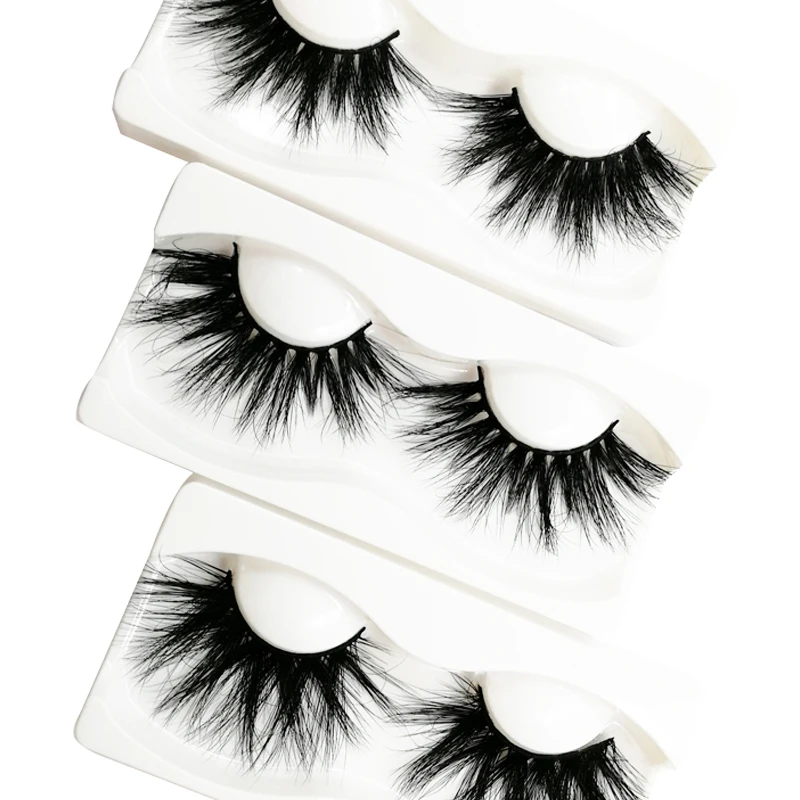 

False Eyelashes Mink Lashes 5D 25mm Natural Long Dramatic Reusable Wispy Fluffy Faux Eyelashes Makeup Extension Tools