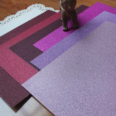 

A4 Purple Hight Grade Super Glitter Craft Paper Cardstock Party Gift Card Decor DIY Scrapbooking Paper Pack
