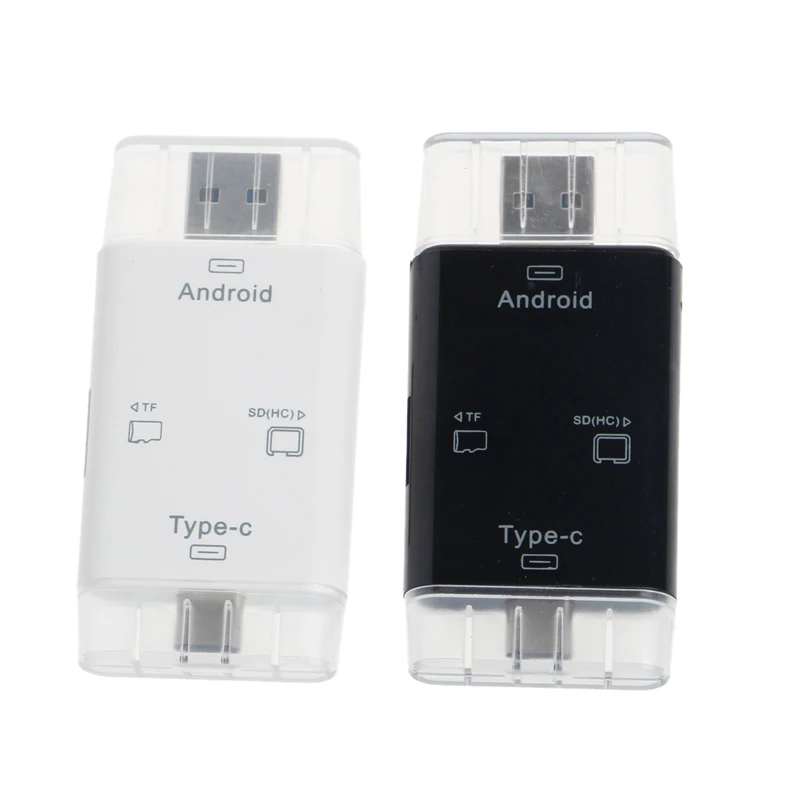 Для телефона Android PC 3-в-1 USB 2,0 + Micro USB + Тип-C 3,1 OTG TF SD Card Reader высокое качество