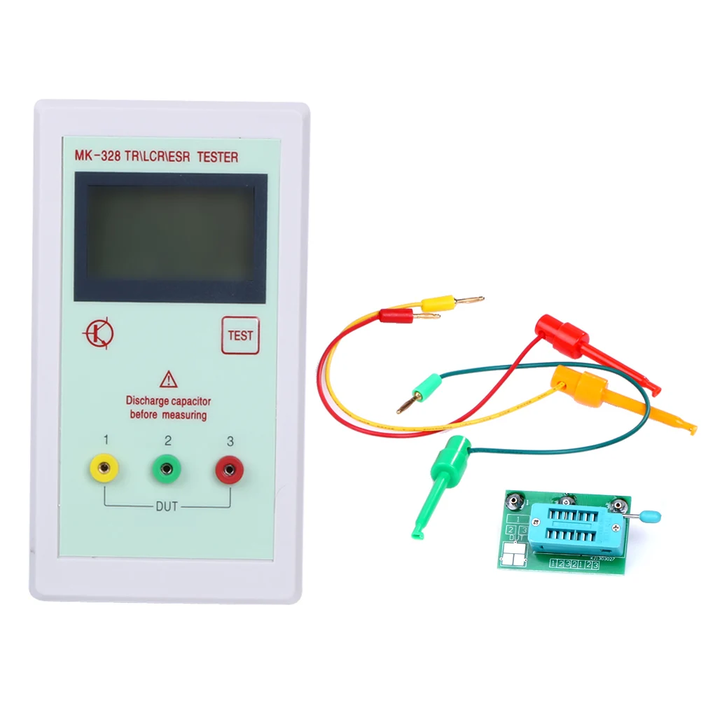 

Portable MK328 LCD NPN/PNP Transistor Tester Diode Inductance Capacitance Resistance ESR Meter Tools FULI