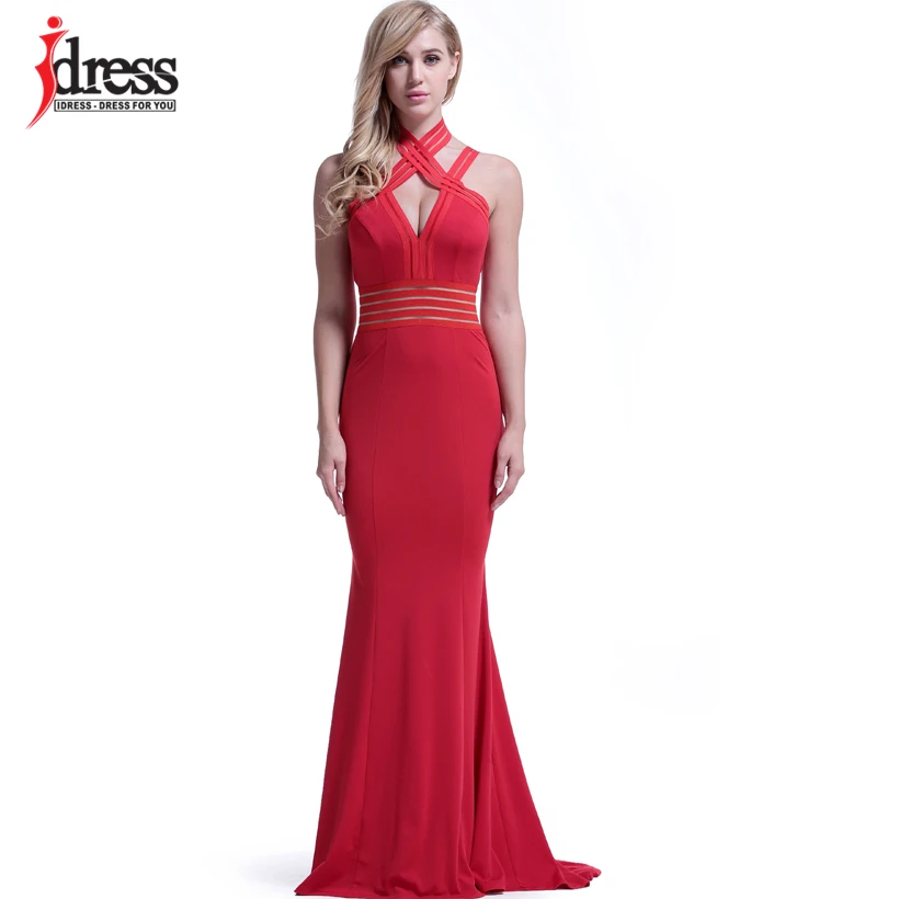 Элегантное женское платье до пола IDress в подиумном стиле соблазнительное