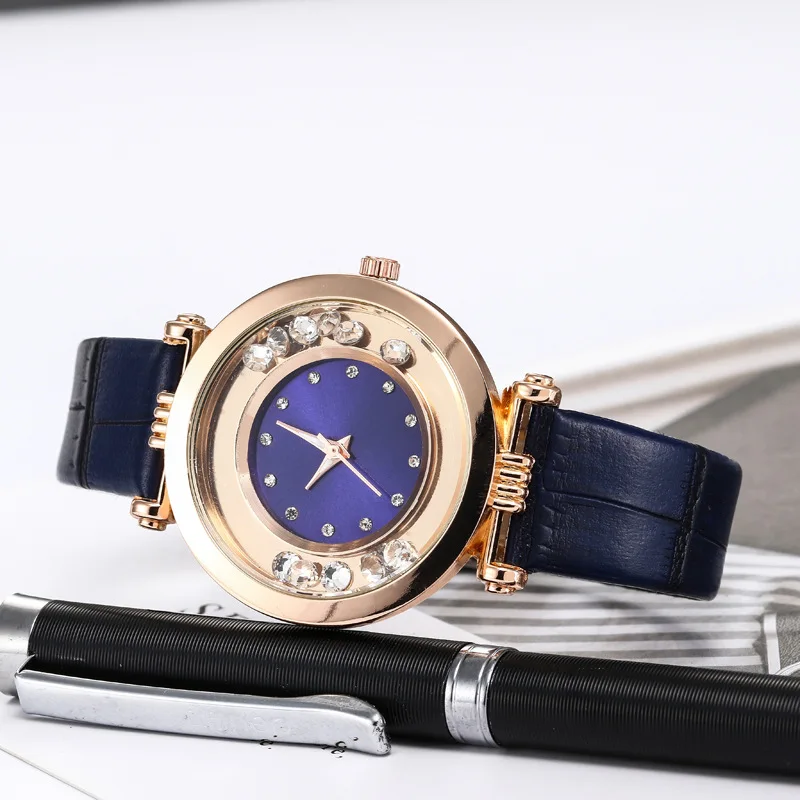 Montre femme 2019 новый модный бренд золото кристалл кожа женские наручные часы