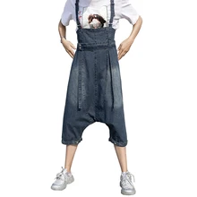 Sokotoo женские свободные джинсовые комбинезоны с лямками брюки до середины икры винтажные джинсы