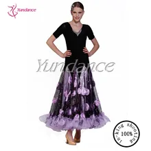 Новые цветочные узоры для практики новые бальные танцы длинное платье M-100