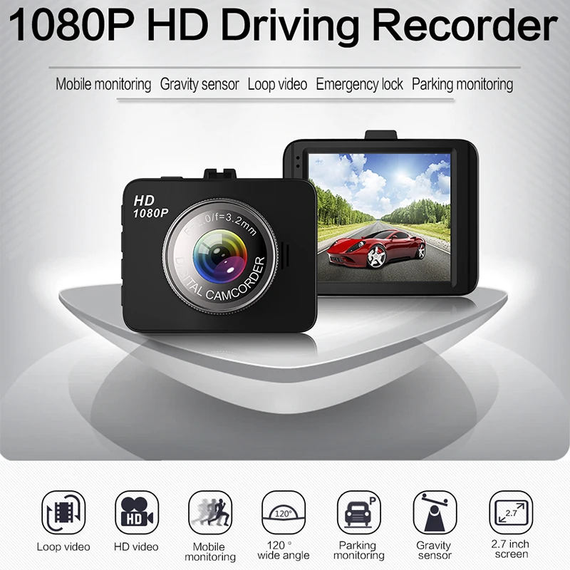 Buy Car Dash Camera 2.7 Inch Driving Video Recorder HD