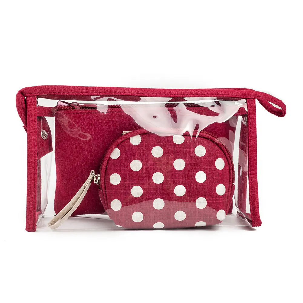 

new dot sheer composite bags brand lady three piece set handbag set suit