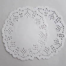 150Pcs/set 4.5 inch Round bottom pad paper lace cake craft Baking Snack bread paper place mat coasters table decor accessories