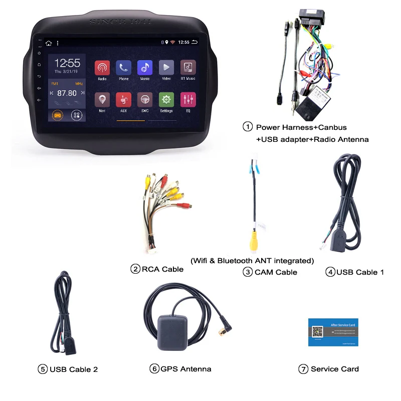 Sale 2G RAM 32G ROM 9 inch Android 8.1 car multimedia system for Jeep Renegade 2016-2018 gps radio navigation 5
