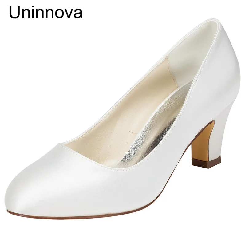 ivory satin pumps wedding