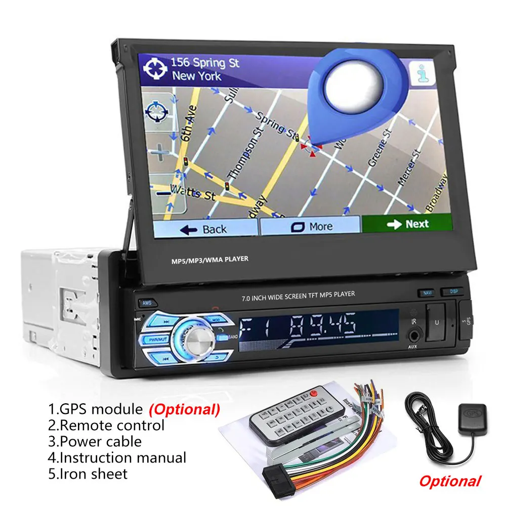 Android 10.0 Car Radio Auto Radio 1 DIN 7'' Car Multimedia Player GPS Navi  WiFi MP5 Bluetooth - China 1DIN Car Stereo, Car Stereo Radio