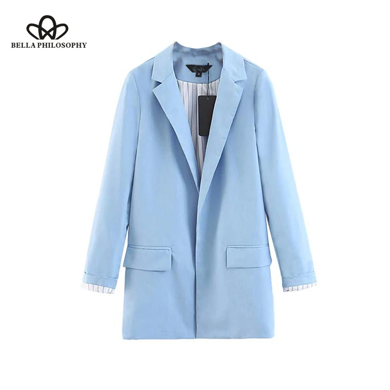 Wonder Spring turn down collar jacket office lady casual female outwear striped dot print women coat blazer ladies top 2019 new