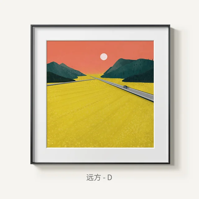 Abstract Landscape Canvas Poster Modern Mountain Painting Print Scandinavian Wall Art Picture For Living Room Nordic Home Decor D