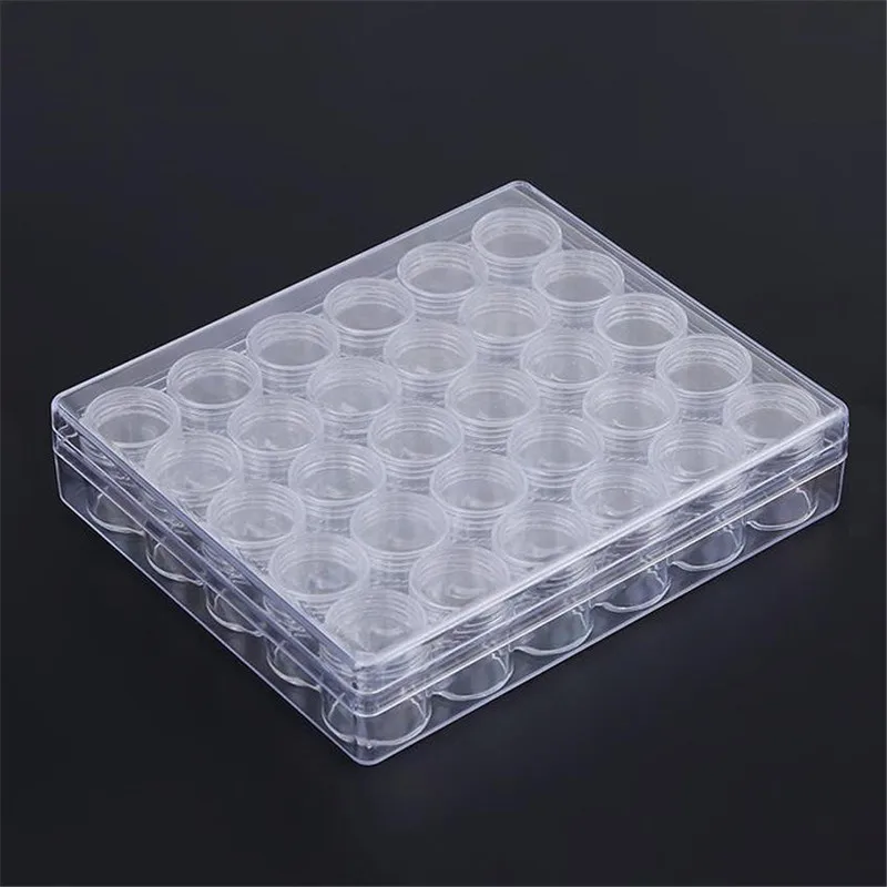

LUDA 30 Grids Plastic Makeup Organizer Storage Box Jewelry Small Beads Rhinestones Diamond Painting Accessories Storage Case G