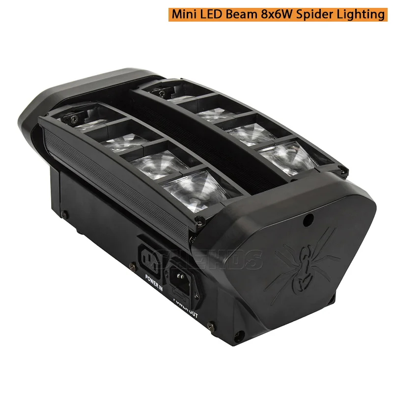 Светодиодный мини-луч Spider 8x10 Вт RGBW с движущейся головкой, освещение хорошего качества для вечерние, свадебные, ночные клубы, сценические огни, Dj Disco Spider - Цвет: LED Spider 8x6w